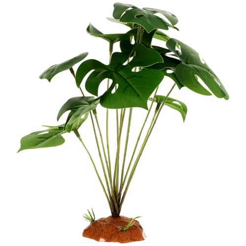 Milisten Reptilienpflanzen Künstliche Terrarienpflanzen Dekoration Für Reptilienlebensräume Und Amphibien Terrarien Zubehöre Echsen Aquarium Deko