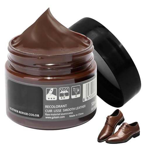 1 Article Teinture Cuir Marron Réparation Cuir Brun Moyen Très Efficace Résistant Aux Fissures Et À La Décoloration Simple À Utiliser Ne Laisse Aucune Trace Convient Pour Fissures Trous Sièges Voiture