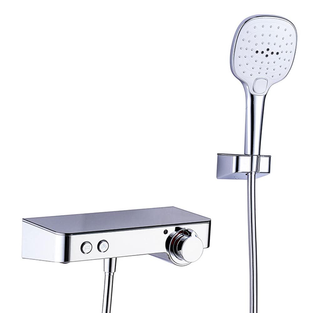 Robinet mitigeur de bain-douche chromé de haute qualité avec douchette ergonomique 3 modes