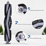 Replacement Accessaries Set for Ecovacs Deebot X2 Omni / X2 / X2 Pro / DEX86 Robot Vacuums, 1 Main Brush, 6 Side Brushes, 4 Filter, 6 Mop Pads, 6 Dust Bag, 1 Brush