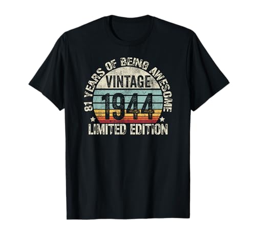 Vintage 1944 Birthday Gift Shirt 81 Years of Awesome T�V���c