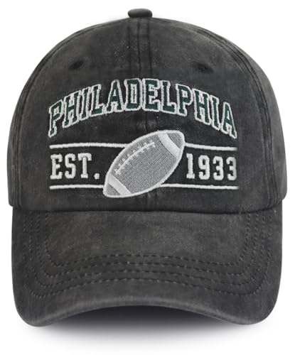 Terojnkl Embroidered City Football Hat Men Women, Unisex Fans Baseball Cap