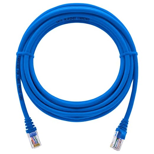 Cabo de Rede Patch Cord Cat6 Azul 5 Metros