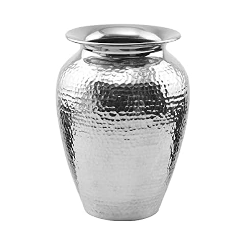 BUTLERS Oriental Lounge Orientalische Vase Höhe 21cm in Silber Cover