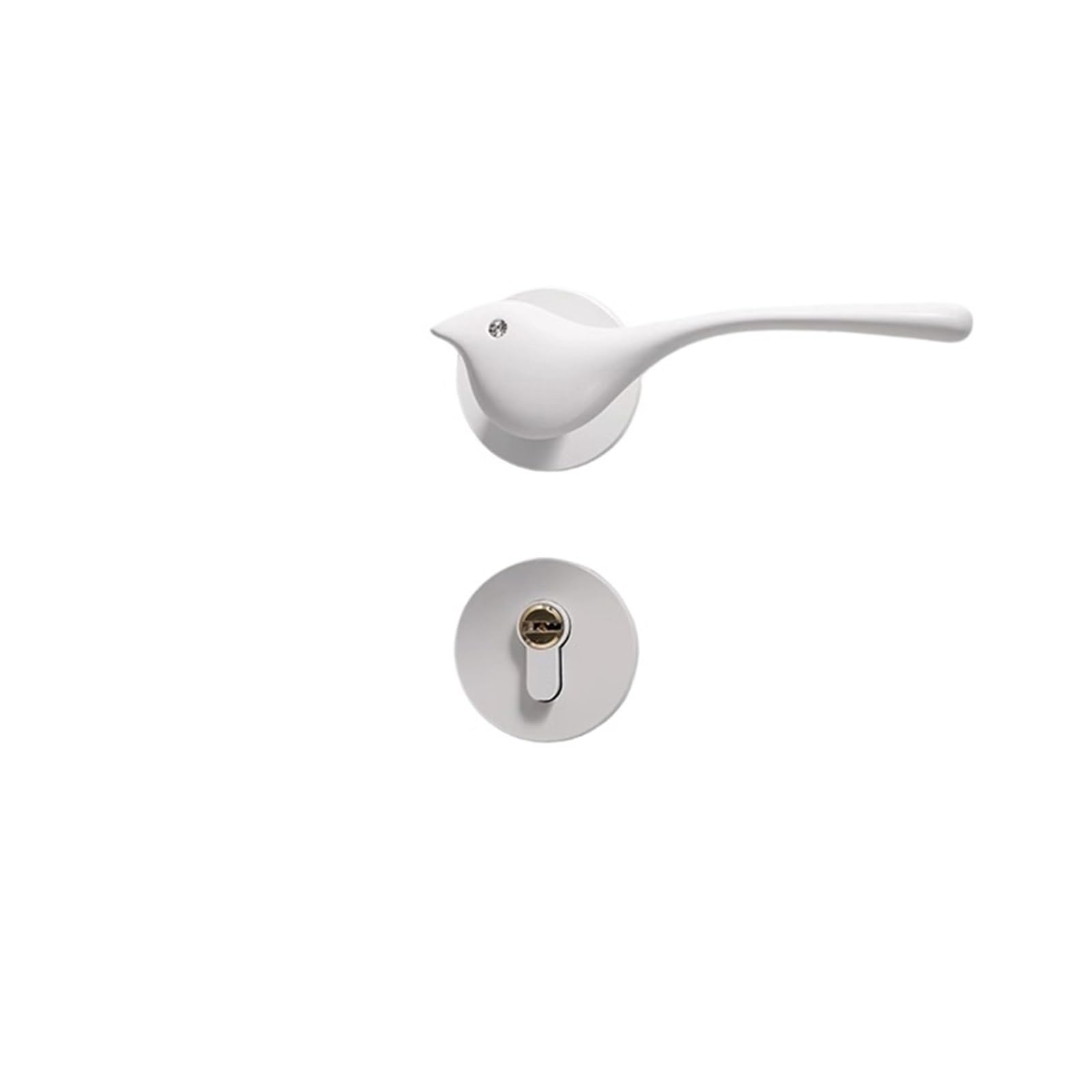Serrure de porte moderne magnétique blanche haut de gamme pour intérieur en bois