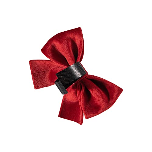 Fluffy Tailers Luxury Red Velvet Adjustable Dog Collar and Bowtie - Image 4