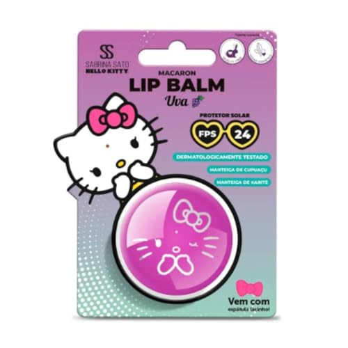 Cia Beauty - LipBalm Macaron Uva Sabrina Sato Hello Kitty