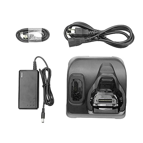 Image of Charger for Zebra MC9300 MC9400 MC93 MC930B MC930P Scanner, 1-Slot USB Charging Cradle with Spare Battery Charger, CRD-MC93-2SUCHG-01,Power Adapter Included