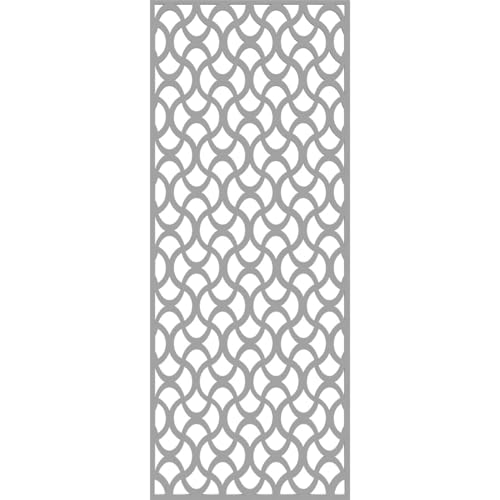 Image of 13 3 /8 inchW x 34 3 /8 inchH x 3 /8 inchT Resort Decorative Fretwork Wall Panels in Architectural Grade PVC