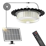 Otovoda Solar Shed Light Indoor Outdoor, 396LED 360° Lighting Waterproof Solar Powered Pendant Light with Motion Sensor, 5 Modes, Remote & Timer, for Home Shed Chicken Coop Barn Shop Gazebo Garage