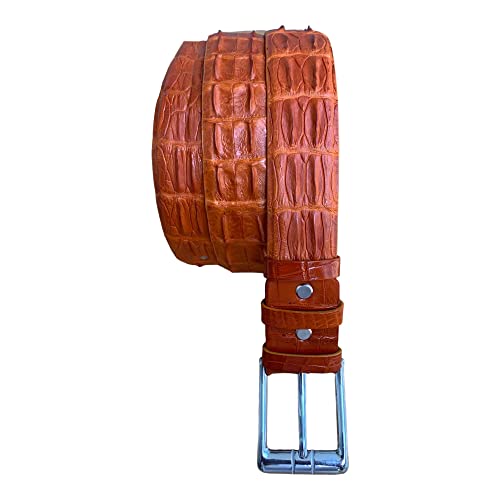 Genuine Alligator leather hornback back bone belts buckle for men, real crocodile skin Men's belts, strap width 1.57