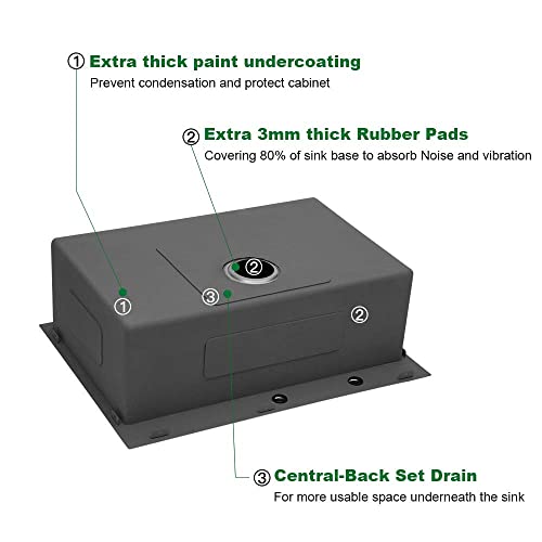 30X22 Kitchen Sink Drop In - Sarlai 30 Inch Stainless Steel Kitchen Sink Topmount 16 Gauge Round Corner Deep Single Bowl Kitchen Sink Basin #TOP5