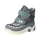 RICOSTA Jungen Winterstiefel LUGA,Kinder Boots,WMS:Weit,lose Einlage,Sympatex,Blinklicht,Winterboots,Outdoor-Kinderschuhe,Salbei/Carbon (490),26 EU