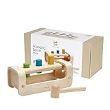 PlanToys® Pounding Bench Wooden Hammer Toy for Kids Ages 3+ | Montessori Fine Motor & Hand-Eye Coordination Activity for Focus & Strength | Eco-Friendly Educational Toy