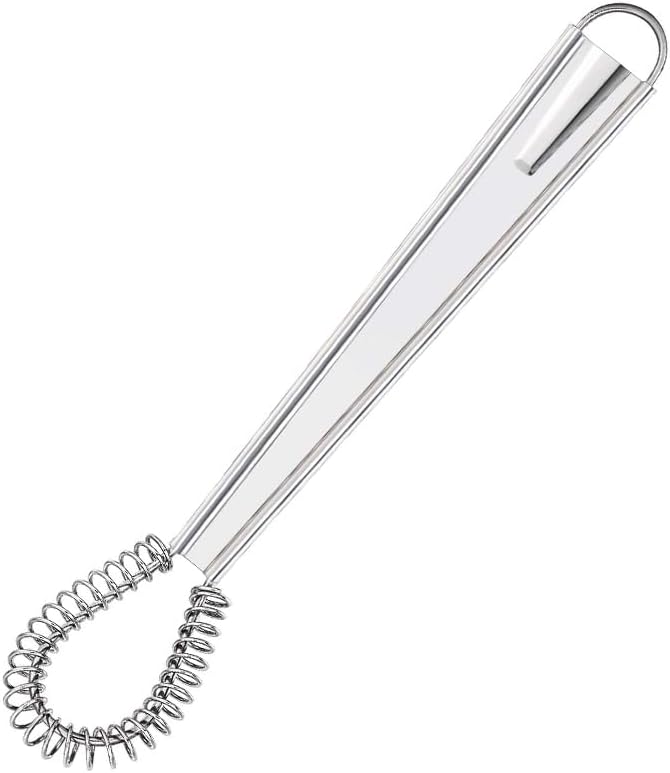 2Pcs Stainless Steel Spring Coil Whisk Set, Handheld Spiral Wire Whipper Blender Beater, Kitchen Cooking Tools for Eggs, Cream, Sauces, Gravy, 10 inch