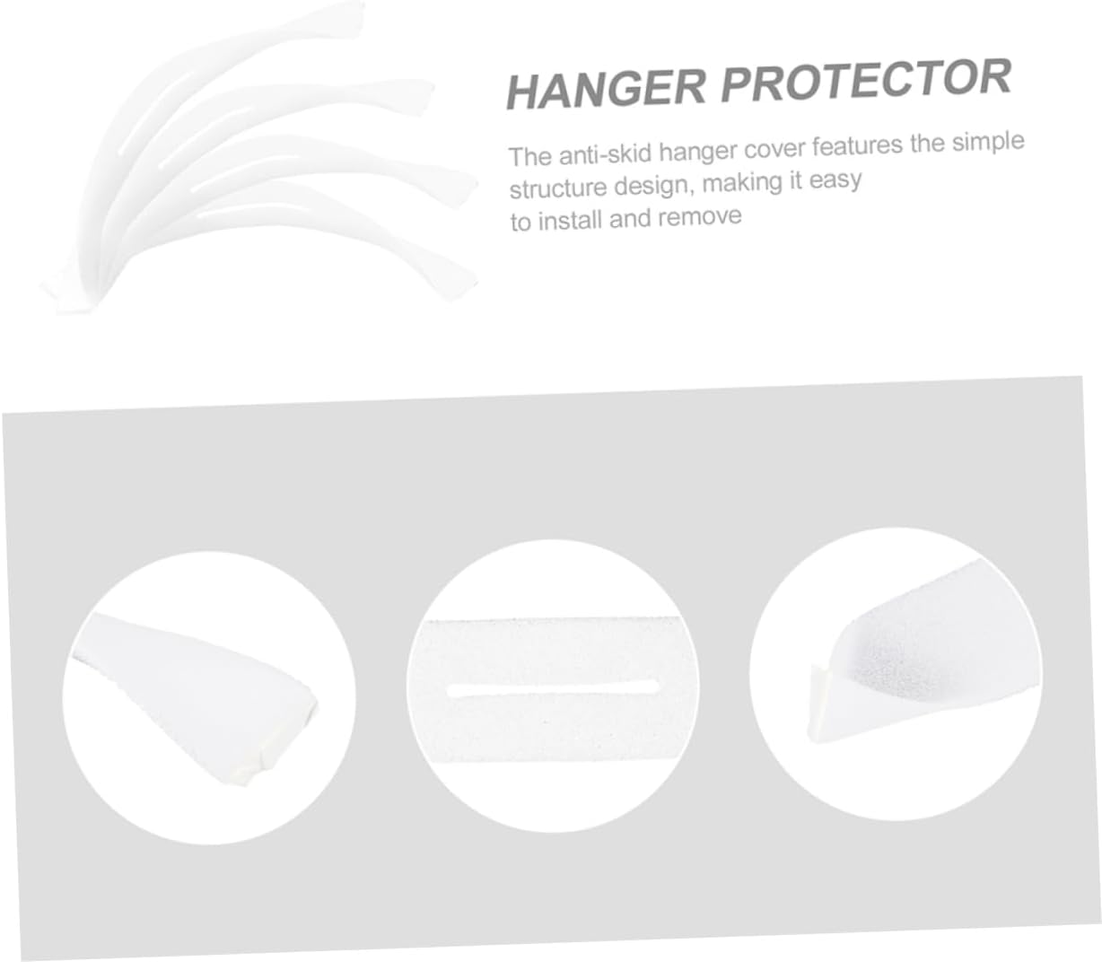 50pcs Anti-Skid Sponge Hanger Covers Non-Slip Clothing Hanger Protector for Suits and Dresses Sturdy Foam Material Scratch-Resistant Design for Closet Organization