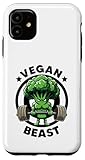 custodia per iphone 11 bestia vegana atleta vegano palestra vegana scherzo culturismo