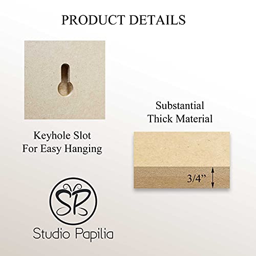 Studio Papilia 3/4" Thick Mdf Triangle, 12 Inches 2-Pack | Smooth Unfinished Wooden Shape | Art Panel | Wood Boards Crafts | Diy Plaque Plank Cutout | Blank Sign Tray | Artist Painting | Fiberboard #TOP5