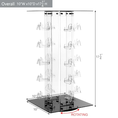 MOOCA Premium Acrylic Rotating Sunglasses & Eyewear Holder Display Sunglasses Organizer Stands Rack, 20 Frames by MOOCA - Image 2