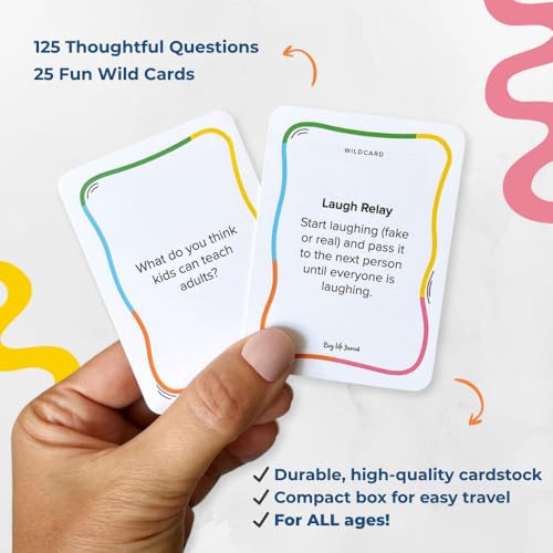 Image of Big Life Journal - Sharing Joy Conversation Cards - 150 Prompts to Spark Joy, Gratitude & Meaningful Conversations - Gift for Families, Kids & Parents for Holidays, Road Trips & Family Dinners
