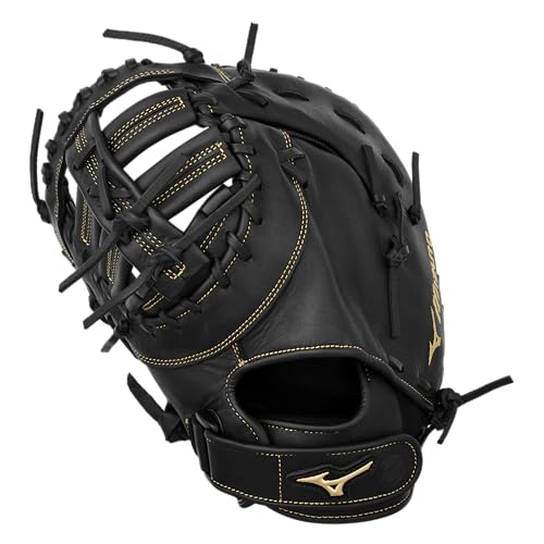 Mizuno GXF50FP MVP Prime Fastpitch Softball First Base Mitts, 13", Left Hand Throw, Worn on Right Hand, Black by Mizuno - Used condition - US$59.84
