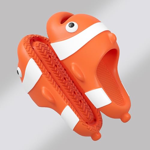 Clown Fish Cloud Slides for Women Men Cushion House Slippers, Cute Animal Non-Slip Slide Sandals Quick Drying Beach Shower Shoes for Indoor Outdoor Spa Gym Pool2