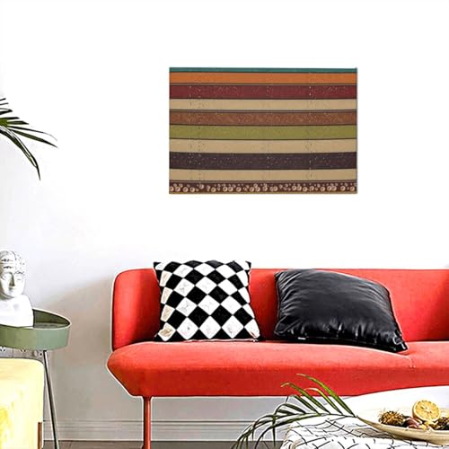 Toile murale moderne à rayures horizontales KKLWEGU 30x45 cm