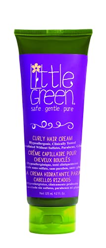 Little Green Kids Curly Hair Cream, Anti Frizz, Nourishing Curl Cream for Kids, Styling Curl Defining Cream, Gentle for All Hair Types and Sensitive Skin