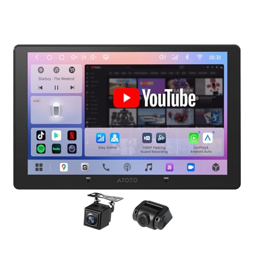 Autoradio Android 10.1'' QLED pour voyager connecté en CarPlay sans fil avec caméra
