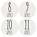Months In Motion Weekly Pregnancy Growth Stickers | Week to Week Pregnant Expecting Photo Prop | Maternity Keepsake | Baby Bump | Weekly Stickers Photo (Set of 36 Stickers)