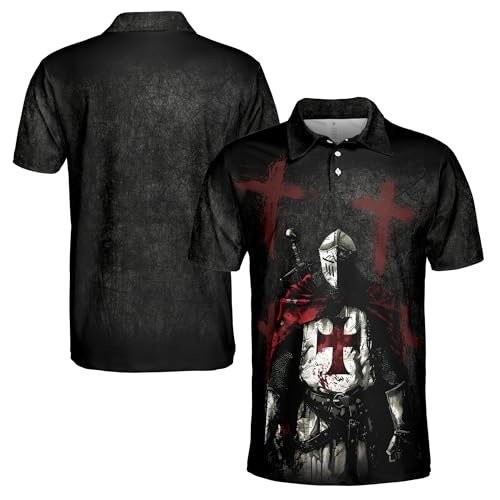 Mystic Knight Templar Proud to Be A Knight Men's Polo Shirt S-5XL