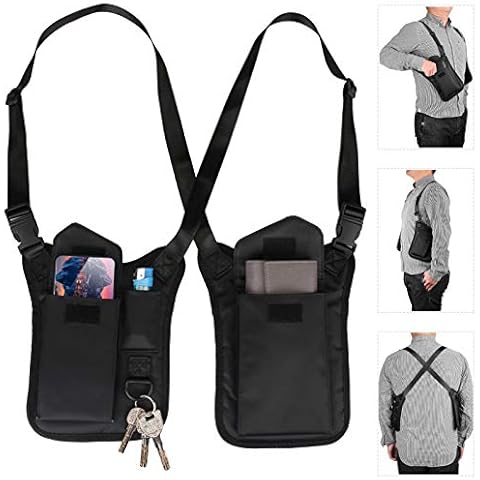 wiipara Anti-Theft Hidden Underarm Shoulder Bag for Men, Concealed Pack Pocket, Multi-Purpose Shoulder Armpit Bag Portable Security Bag Holster Tactical Bag for Travel/Outdoors Cover