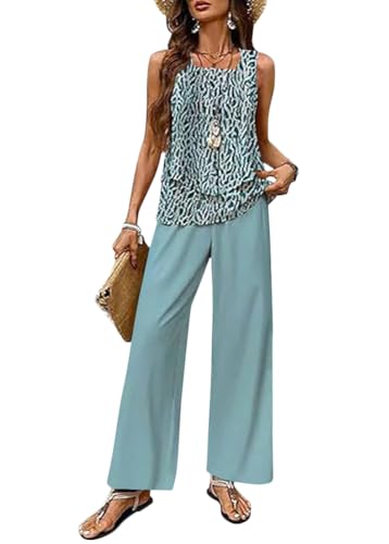 Costume tailleur d'été deux pièces avec débardeur et pantalon