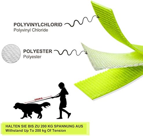 Toozey smycz dla psów, 3 m / 5 m / 7 m / 10 m / 15 m / 20 m, z paskiem na rękę i torbą z siatki, wodoodporna, wytrzymała smycz treningowa dla dużych i małych psów