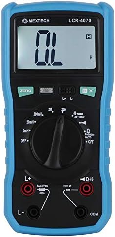MEXTECH Digital LCR Meter with Inductance, Resistance, Capacitance & Continuity Measurement | LCR4070