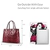 NICOLE & DORIS Fashion Women Crossbody Bag Tote Handbag Shoulder Bag Women's Messenger Patent PU Leather, red, Medium #4