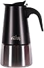 Any Morning FE001-6 Espresso Coffee Machine Stainless Steel Induction Mocha Pot 300 Ml Black