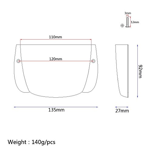 Lyws Zinc Alloy Pb Bass Guitar Bridge Cover Protector (Black) #TOP4
