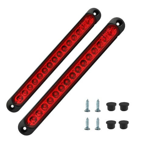 LIXSAZSE 2 pièces feu stop arrière lumineux pour bateaux visibilité claire Etc bande de remorque de camion ABS LED bande remorque camion 3ème