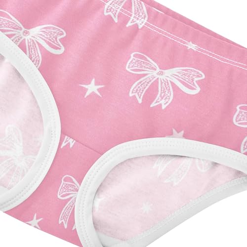 Playful Bows Sparkles Pink Little Girl Panties Girls Underwear Toddlers Cotton Stylish Briefs Undies Kids 2t4