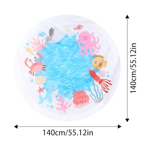 Piscine pour bébé antidérapante et pliable de format carré 140 cm - 3