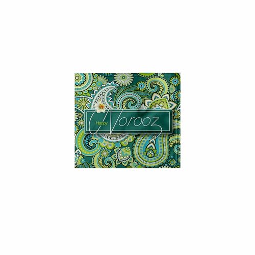 3dRose Persian New Year Norooz with Daffodil and Teal Green Paisley 11x12 Wash Cloth for Face and Body