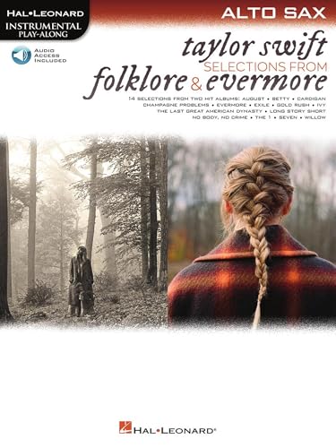 Taylor Swift - Selections From Folklore & Evermore Alto Sax Play-Along Book With Online Audio (Hal Leonard Instrumental Play-Along)