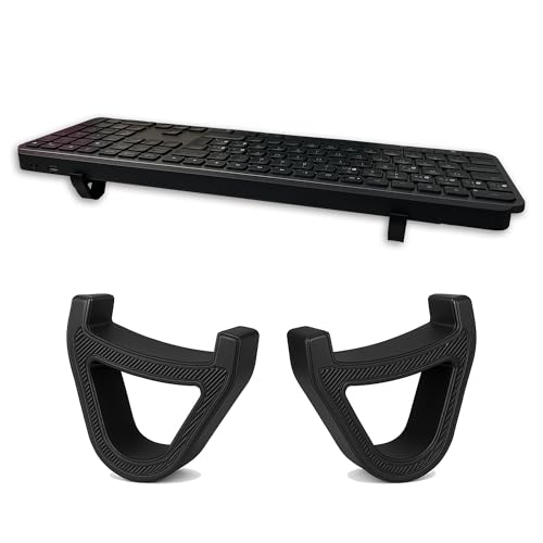 Ergonomic Keyboard Stand for Logitech MX Keys S & Mini – 3D Printed Tilt Riser (2-Pack) – Better Posture, Anti-Slip, Black