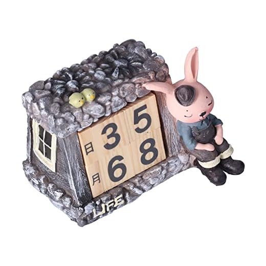 Kaninkalender, harts utsökt utförande kalender dekoration söta tecknade kaniner kaniner huskalender för sovrum för kontor
