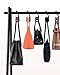 SEEBRIDER Bag Hanger, Purse Holder for Closet Black Backpack Hanger Hook for Organizer Storage Purses Tote Bag Backpacks Handbags(10 Pack)
