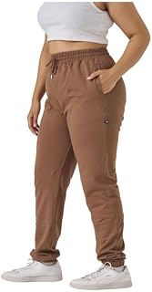 Plus Size High Waist Joggers for Women Loose Fit | Cotton Jogger with Adjustable Drawstrings and 2 Side Pockets | Casual Travelling Pants | Comfortable for All Day Wear