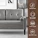 Aotumm Ciort Sofa 2 Seater, Sofa Couch with Comfy Seat Cushion, 2 Pillows, Small 2 Seater Sofa for Living Room/Apartment/Bedroom, Mid Century Modern Couch, Easy Assembly Sofas & Couches, Light Grey