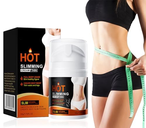 Crema Reductora y Reafirmante Corporal – Tratamiento para Abdomen, Piernas y Brazos, con Sensación de Calor, Textura Ligera, para Mujeres y Hombres, 50 g