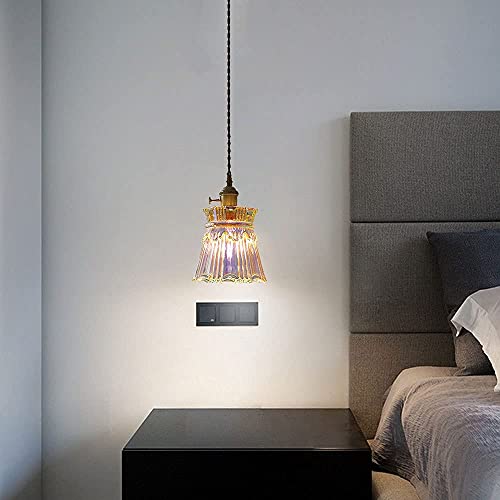Lámpara colgante de vidrio ajustable para iluminar mesas de salón oscuras con elegancia 3
